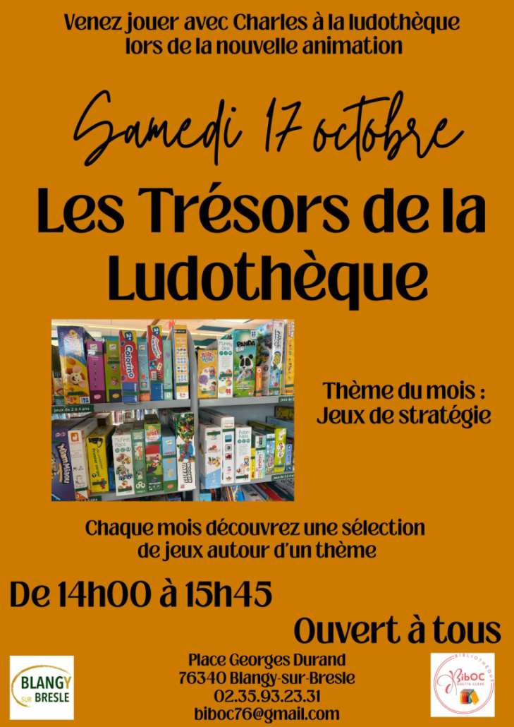 17 OCT TRESOR DE LUDOTHEQUE